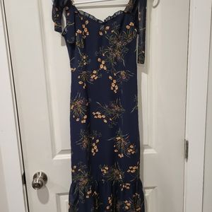 Brand New With Tags! Size Medium Midi Dress With Tie Straps